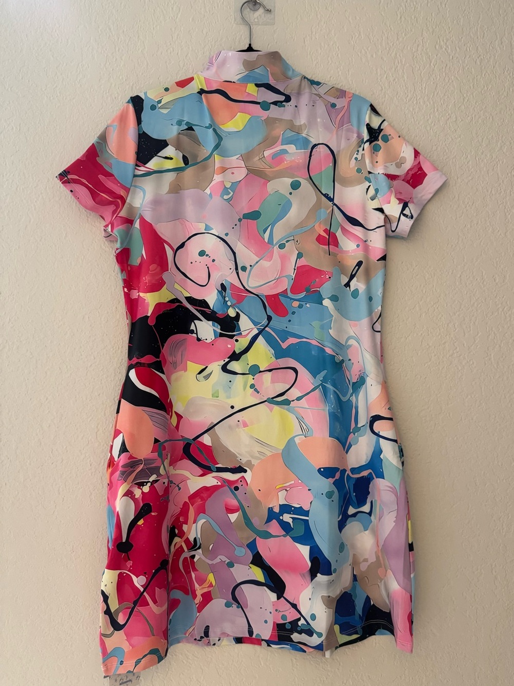ACEGOLFS UPF 50+ Abstract Golf Tennis Pickleball Dress NWT Pockets Quarter Zip - Picture 6 of 8